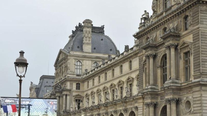 The Louvre museum in Paris closed part of its lower level as a precaution against flooding.