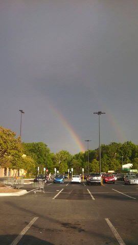 Tropical Storm Ana brings a double rainbow on Saturday