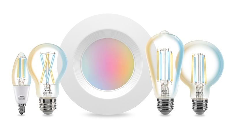 Connected Max Glass Bulbs and Downlight (Graphic: Business Wire)
