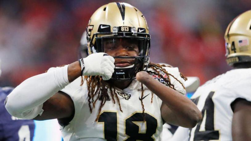 University of Central Florida linebacker Shaquem Griffin turned some heads at the NFL combine on Saturday.