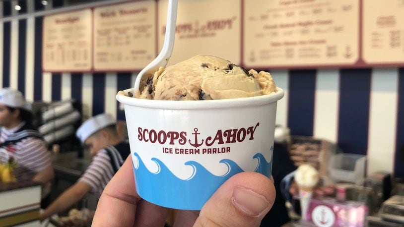 Baskin-Robins Ice Cream Shops, including the Dayton-area location at 27 N. Springboro Pike, have collaborated with “Scoops Ahoy Ice Cream Parlor,” the fictitious ice cream shop in the “Stranger Things” series. (SOURCE: BASKIN-ROBBINS)