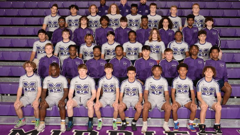 The 2022-23 Middletown High School wrestling team and coaches. CONTRIBUTED