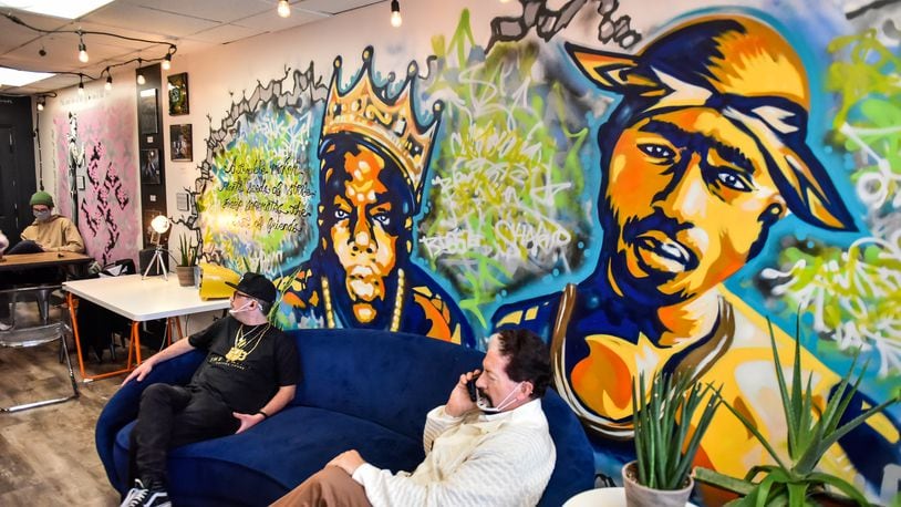 The Fringe Coffee Shop on High Street in Hamilton held a grand opening Thursday, October, 29, 2020. The Fringe Coffee House is an indoor street art gallery/coffee shop that was created to employ and empower those who have been incarcerated. NICK GRAHAM / STAFF