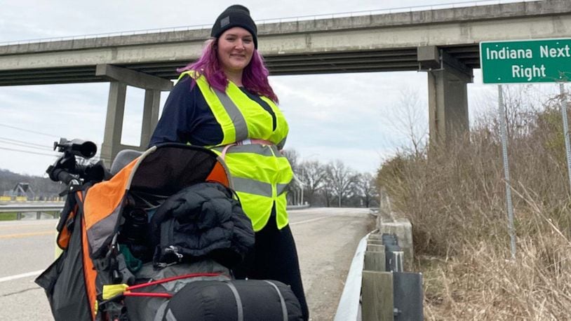 Krista Sheneman, a Cincinnati-based artist, safely maps out a plan to walk highways to inspire her art as she fights Type II Diabetes. CONTRIBUTED